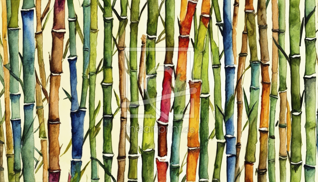 Bild-Nr.: 12821204 Farbige Bambusröhren KI erstellt von XYRIUS
