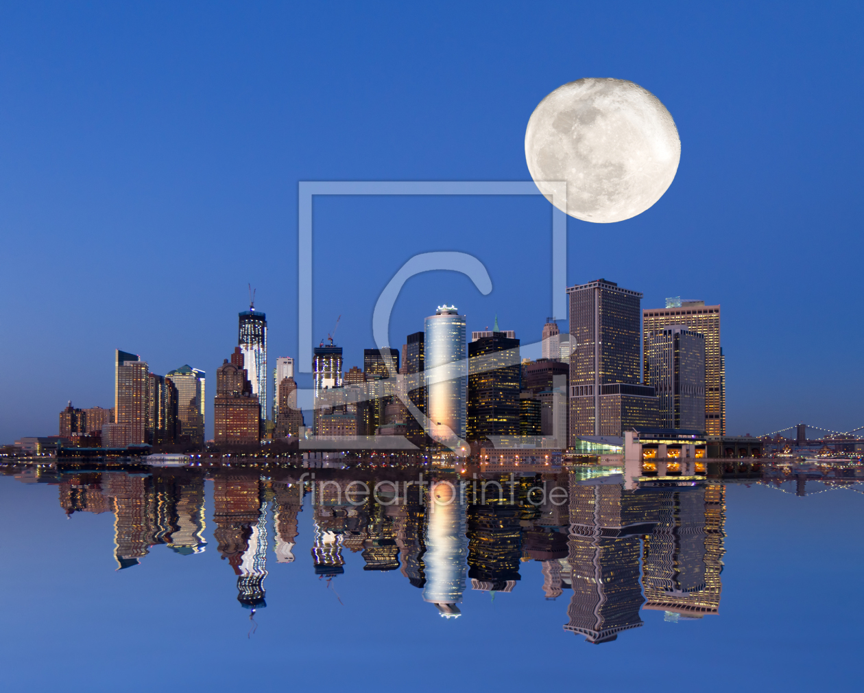 Bild-Nr.: 10463498 Mond über New York erstellt von janschuler