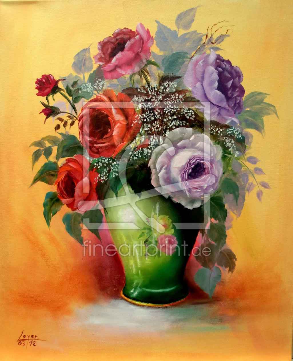 Bild-Nr.: 10487942 Rosen in Vase erstellt von GalerieLeyer