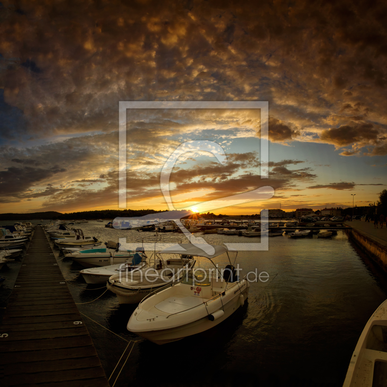 Bild-Nr.: 10604026 Sonnenuntergang Hafen Medulin erstellt von BlueGene