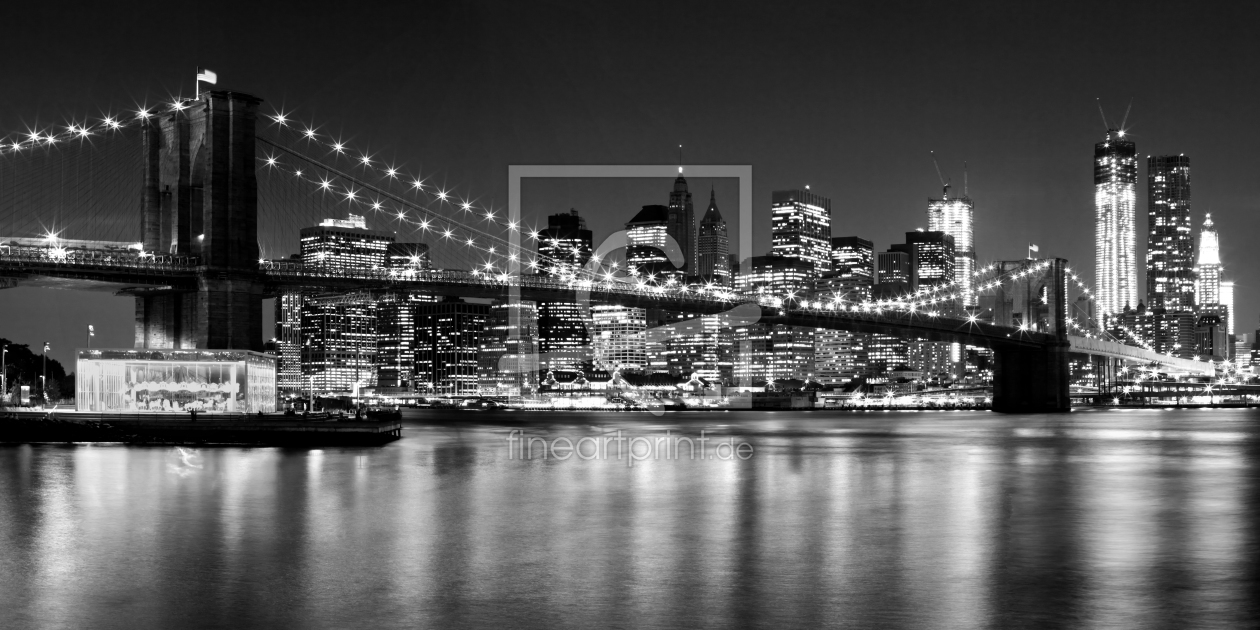 Bild-Nr.: 10715907 Night-Skyline NEW YORK black&white erstellt von Melanie Viola
