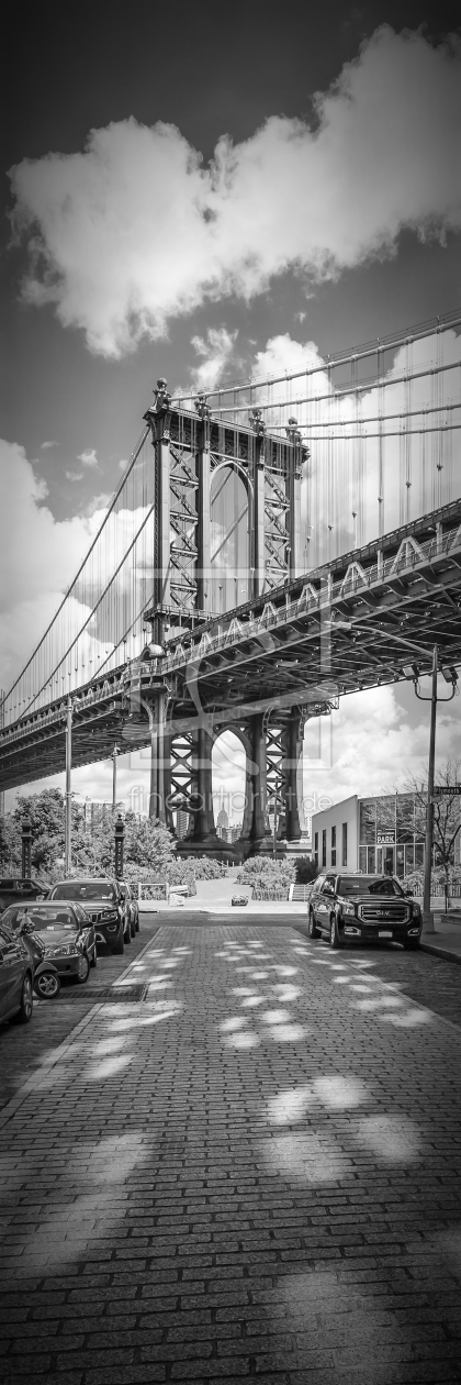 Bild-Nr.: 11936383 NEW YORK CITY Manhattan Bridge - Panorama vertikal erstellt von Melanie Viola