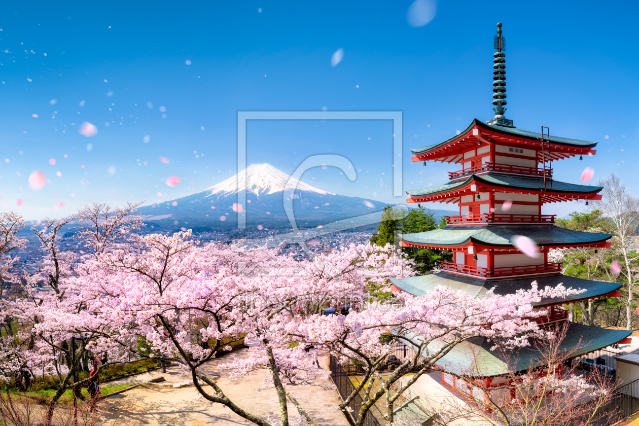 Bild-Nr.: 12012008 Berg Fuji und Chureito Pagode in Japan erstellt von eyetronic