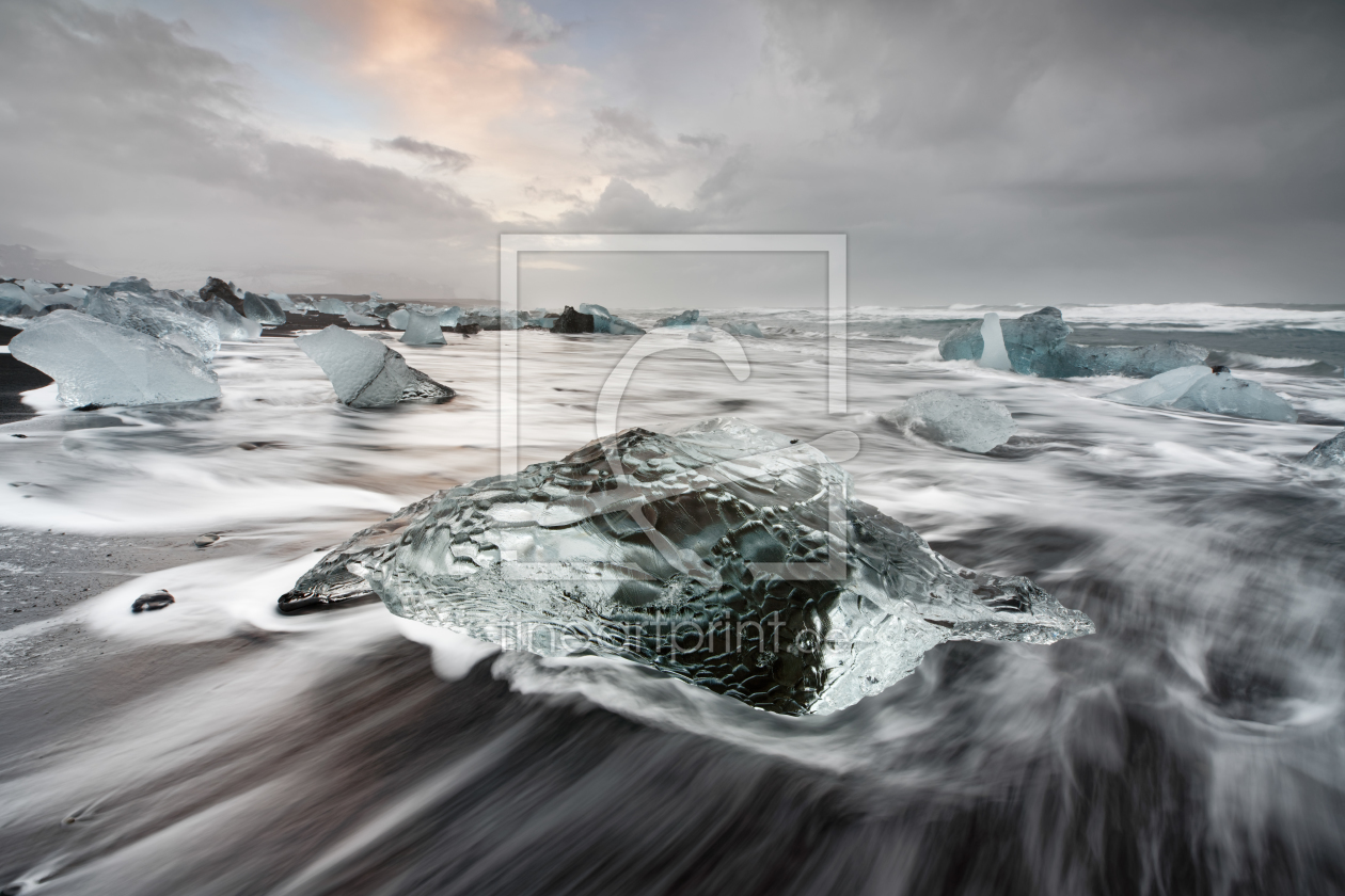 Bild-Nr.: 12115232 Island - Eis am schwarzen Strand erstellt von lichtjahr21
