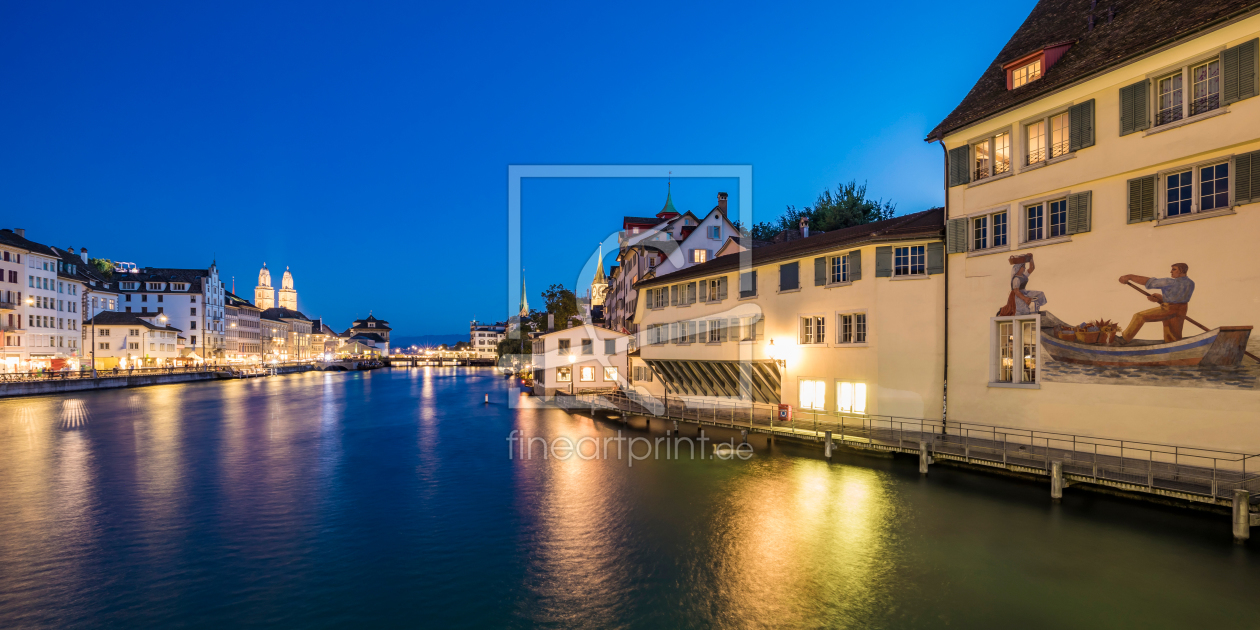 Bild-Nr.: 12126977 Altstadt von Zürich bei Nacht erstellt von dieterich