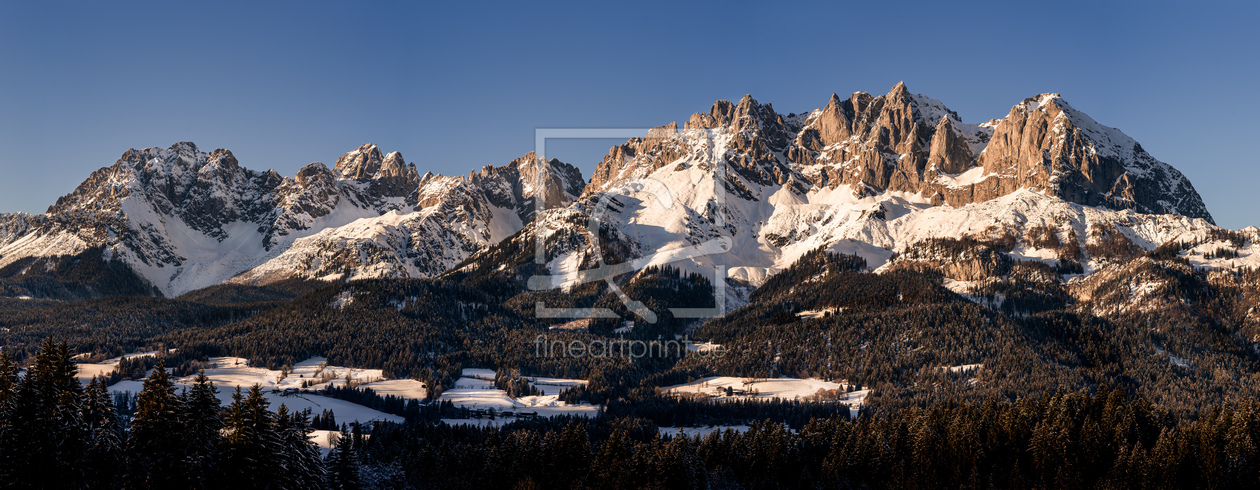 Bild-Nr.: 12164933 Wilder Kaiser Panorama bei Sonnenuntergang Winter erstellt von MarcoMartycz