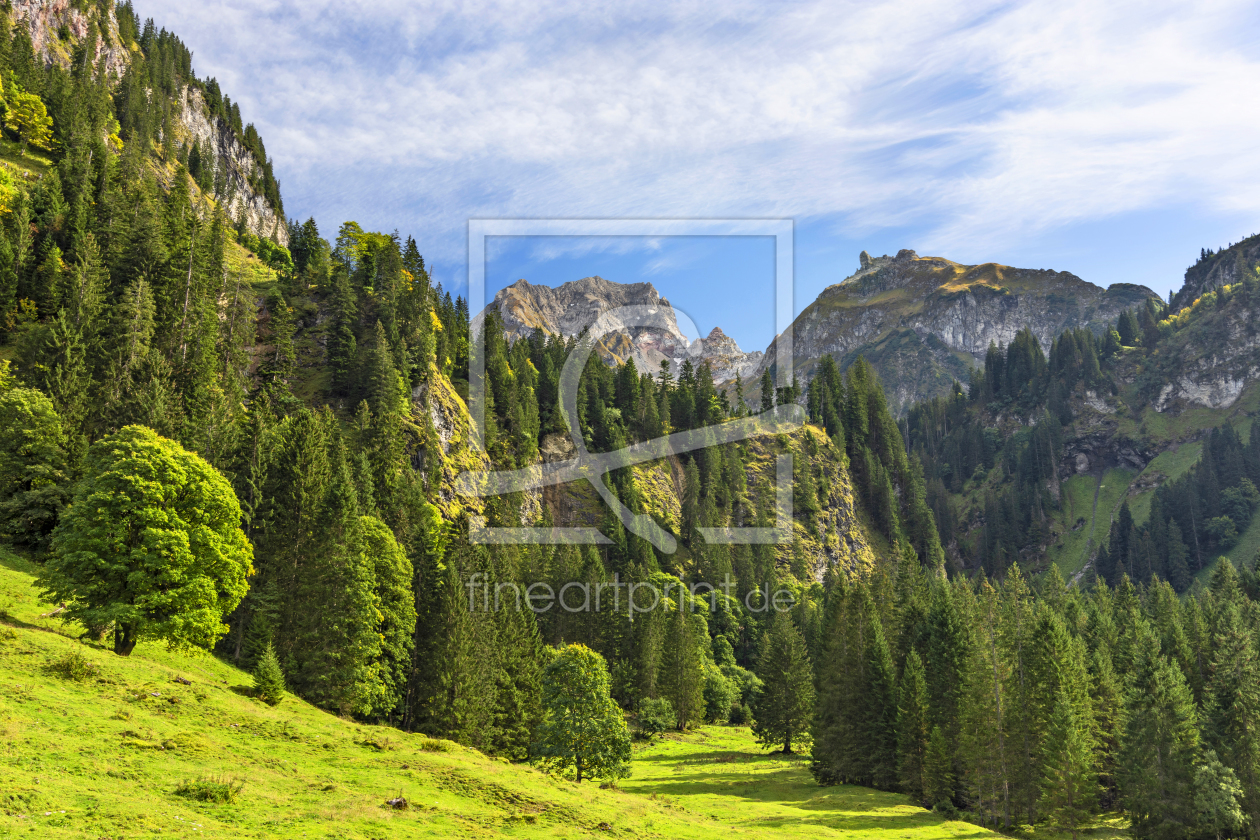 Bild-Nr.: 12171546 Grüner Bergwald in wilder Felslandschaft erstellt von Andreas Föll