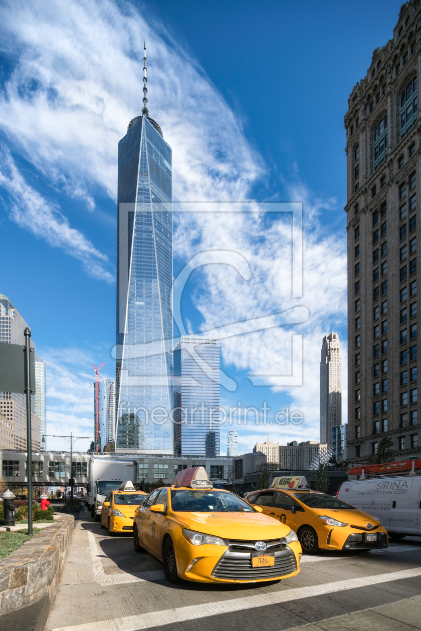 Bild-Nr.: 12355161 Yellow Cab vor dem One World Trade Center erstellt von eyetronic