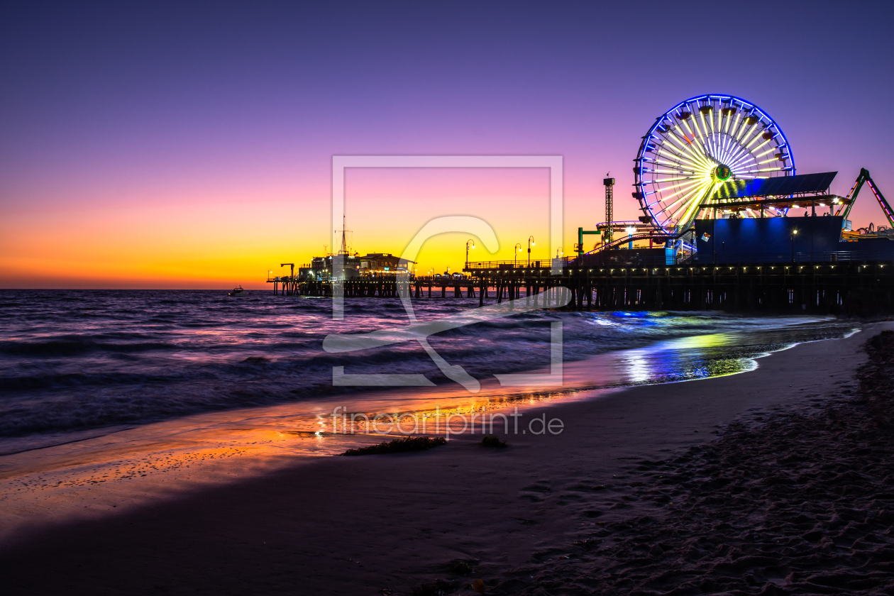Bild-Nr.: 12358546 Pier von Santa Monica im Sonnenuntergang erstellt von Kai-Fischer