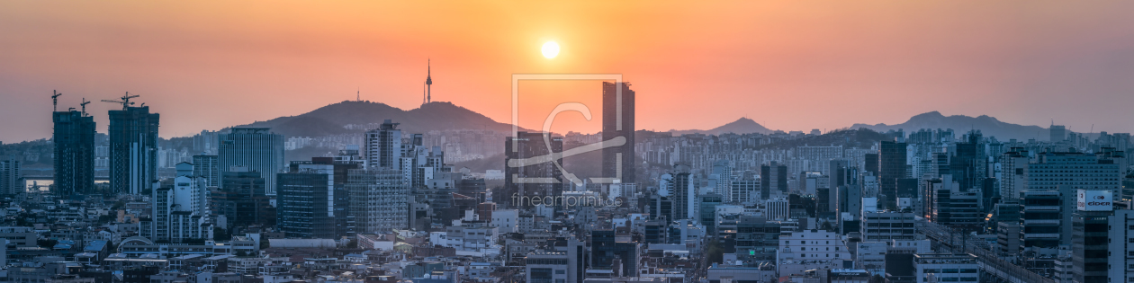 Bild-Nr.: 12359102 Seoul Skyline Panorama bei Sonnenuntergang erstellt von eyetronic