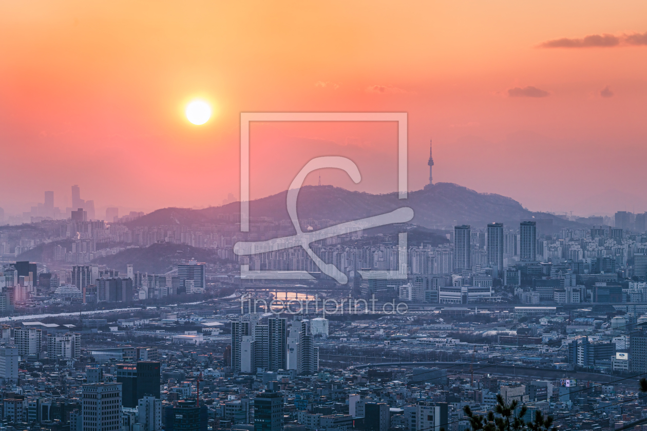Bild-Nr.: 12359740 Seoul Stadtansicht bei Sonnenuntergang erstellt von eyetronic