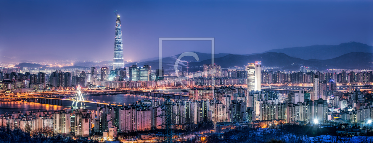 Bild-Nr.: 12359744 Seoul Stadtansicht mit Lotte World Tower erstellt von eyetronic