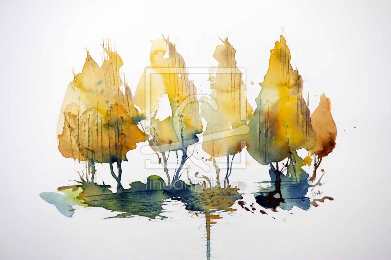 Bild-Nr.: 12378242 Watercolor Trees erstellt von Ute Averkamp