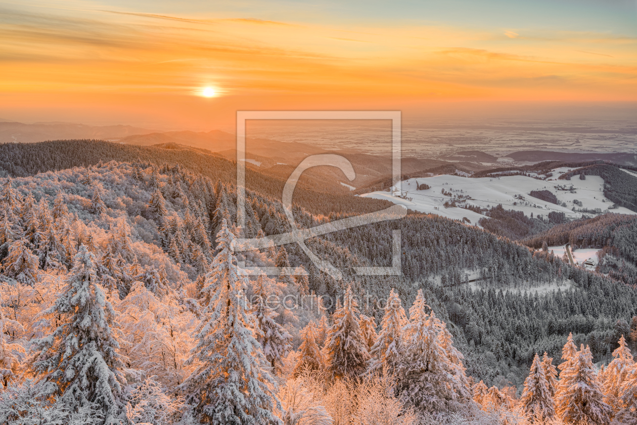 Bild-Nr.: 12388562 Winterabend im Schwarzwald erstellt von Michael Valjak