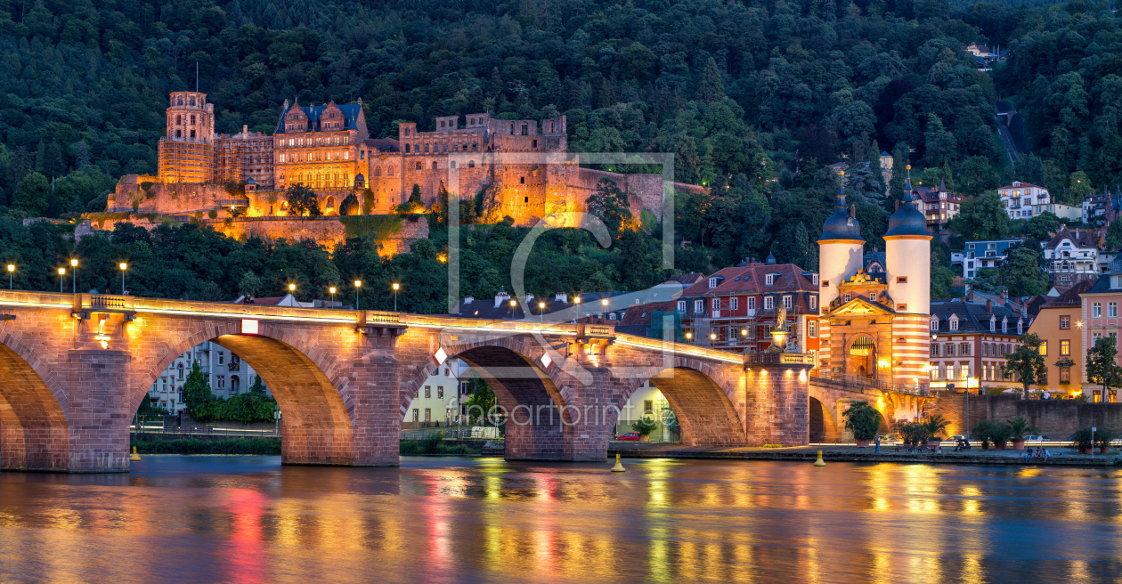 Bild-Nr.: 12403424 Heidelberger Schloss und Alte Brücke erstellt von eyetronic