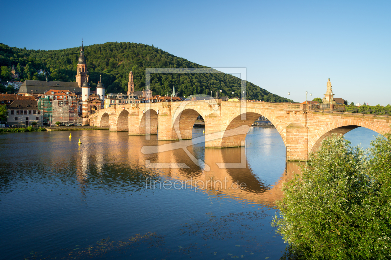 Bild-Nr.: 12403952 Alte Brücke in Heidelberg bei Sonnenaufgang erstellt von eyetronic