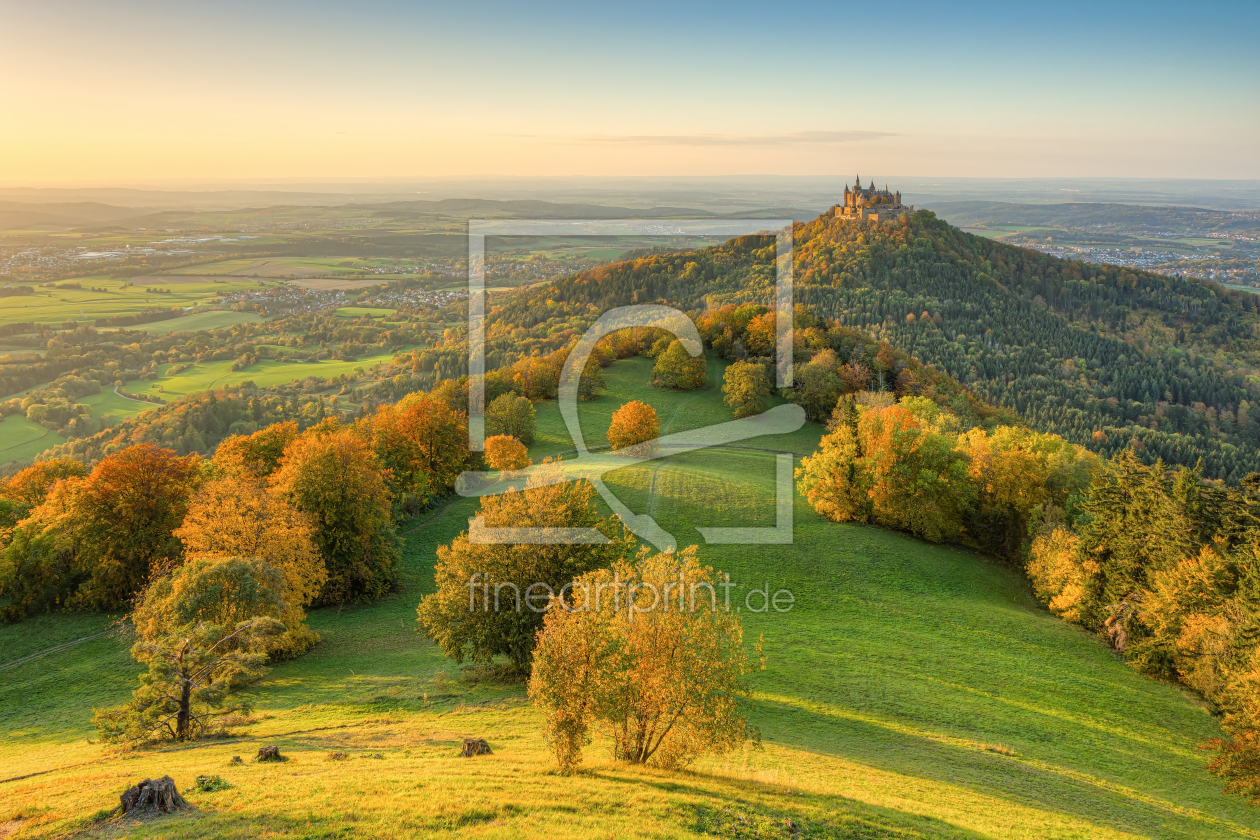 Bild-Nr.: 12414185 Blick vom Zeller Horn zur Burg Hohenzollern erstellt von Michael Valjak