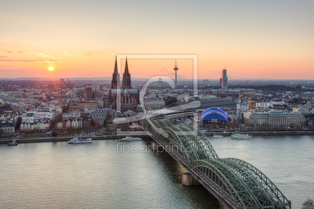 Bild-Nr.: 12416935 Blick auf Köln bei Sonnenuntergang erstellt von Michael Valjak