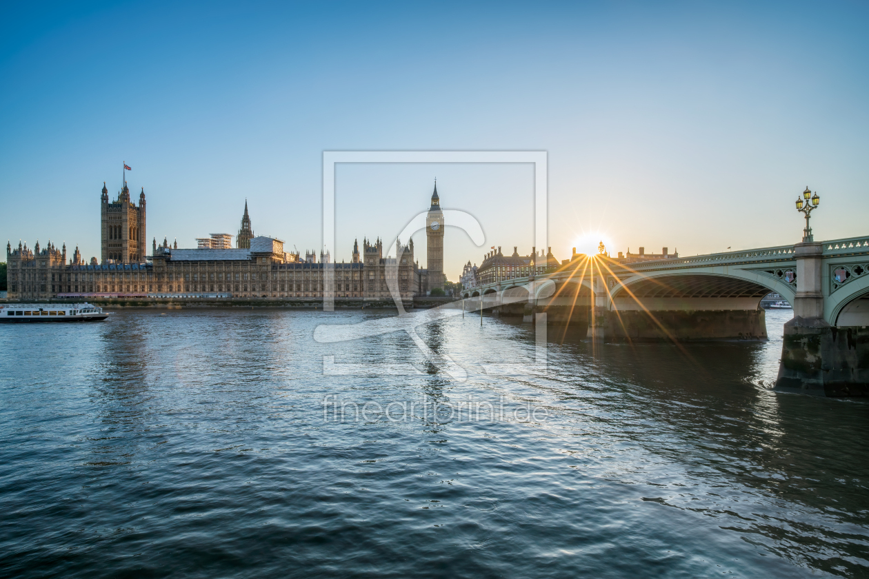 Bild-Nr.: 12431425 Sonnenuntergang am Ufer der Themse in London erstellt von eyetronic