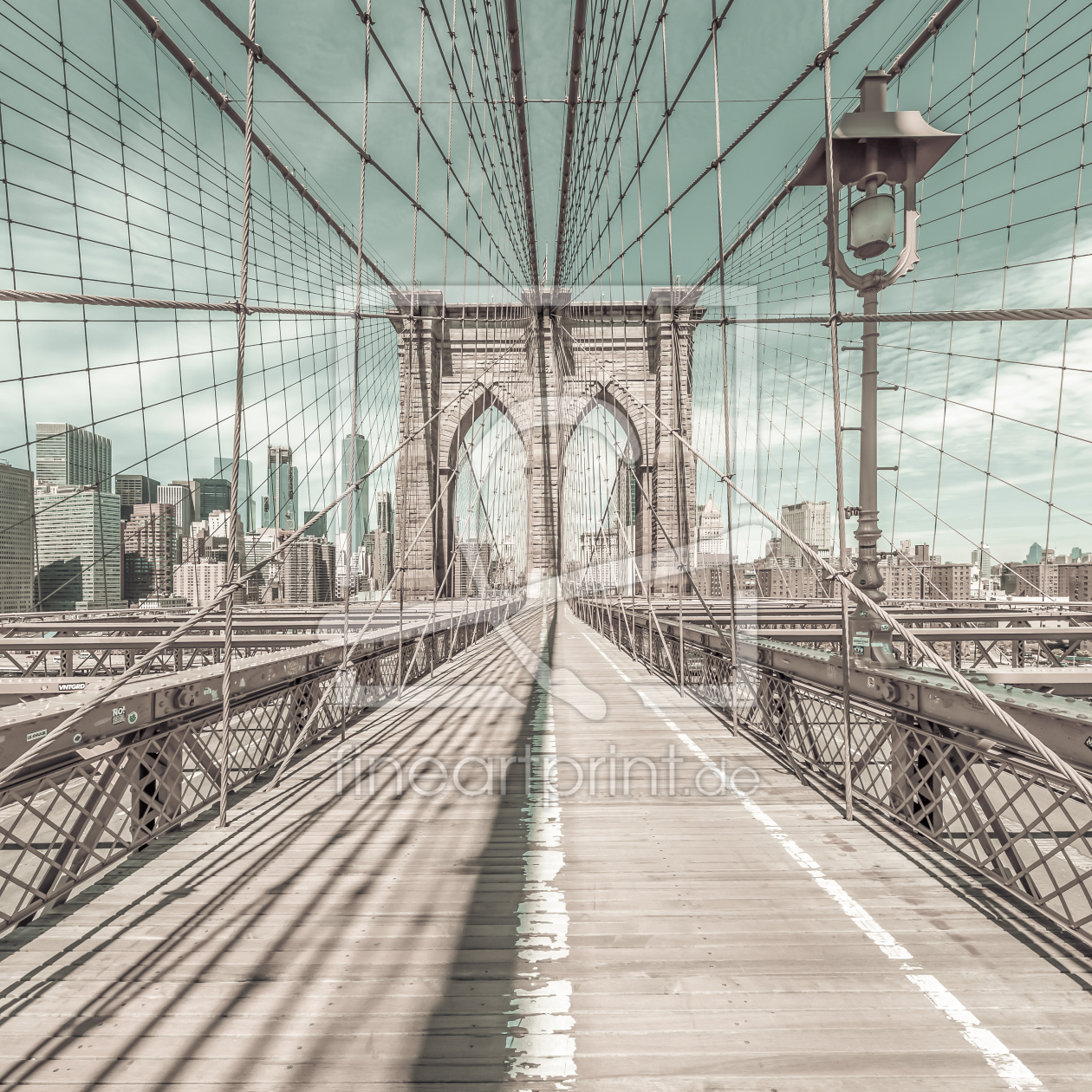 Bild-Nr.: 12433906 NYC Brooklyn Bridge - urbaner Vintage-Stil erstellt von Melanie Viola