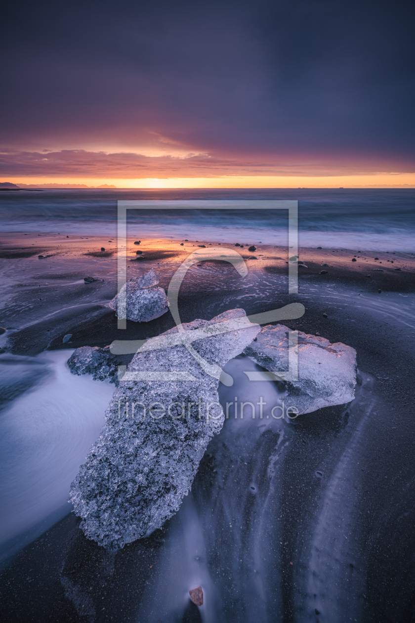 Bild-Nr.: 12467696 Island Diamond Beach Jökulsarlon Sonnenaufgang erstellt von Jean Claude Castor