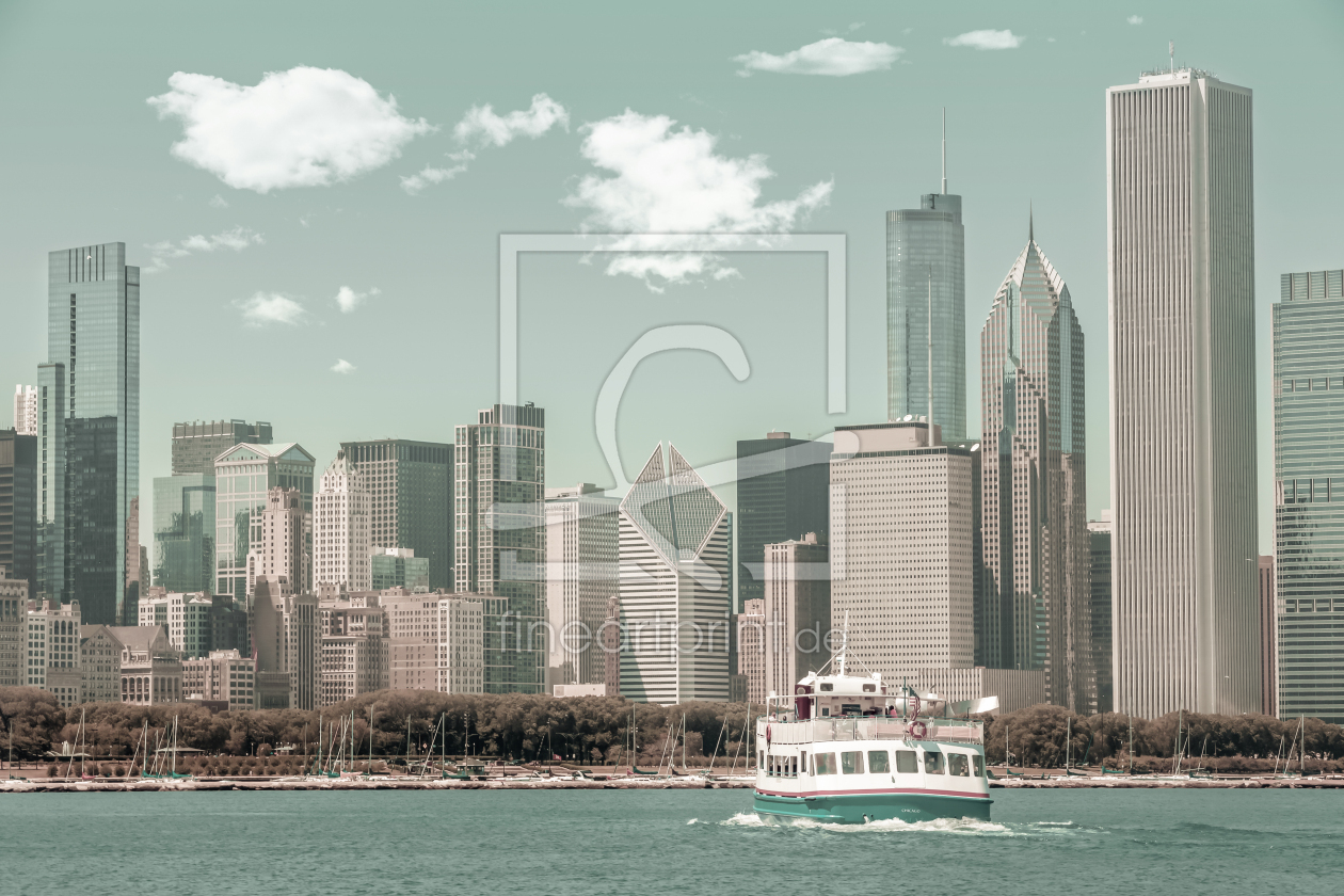 Bild-Nr.: 12472956 CHICAGO Skyline - urbaner Vintage-Stil erstellt von Melanie Viola