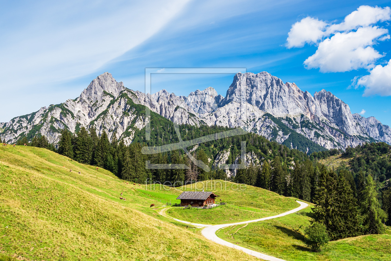 Bild-Nr.: 12473010 Blick auf die Litzlalm mit Hütte in Österreich erstellt von Rico Ködder