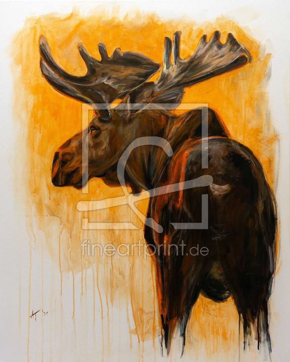 Bild-Nr.: 12474050 Elch Elk Moose - In der Dämmerung erstellt von Annett Tropschug