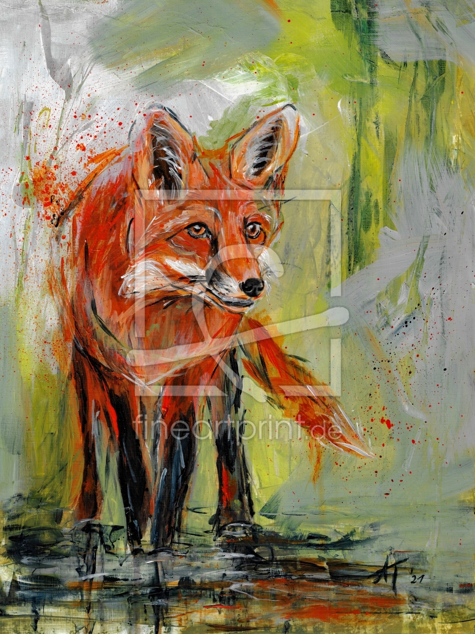 Bild-Nr.: 12474053 Fuchs 1 - Tiermalerei  fox erstellt von Annett Tropschug
