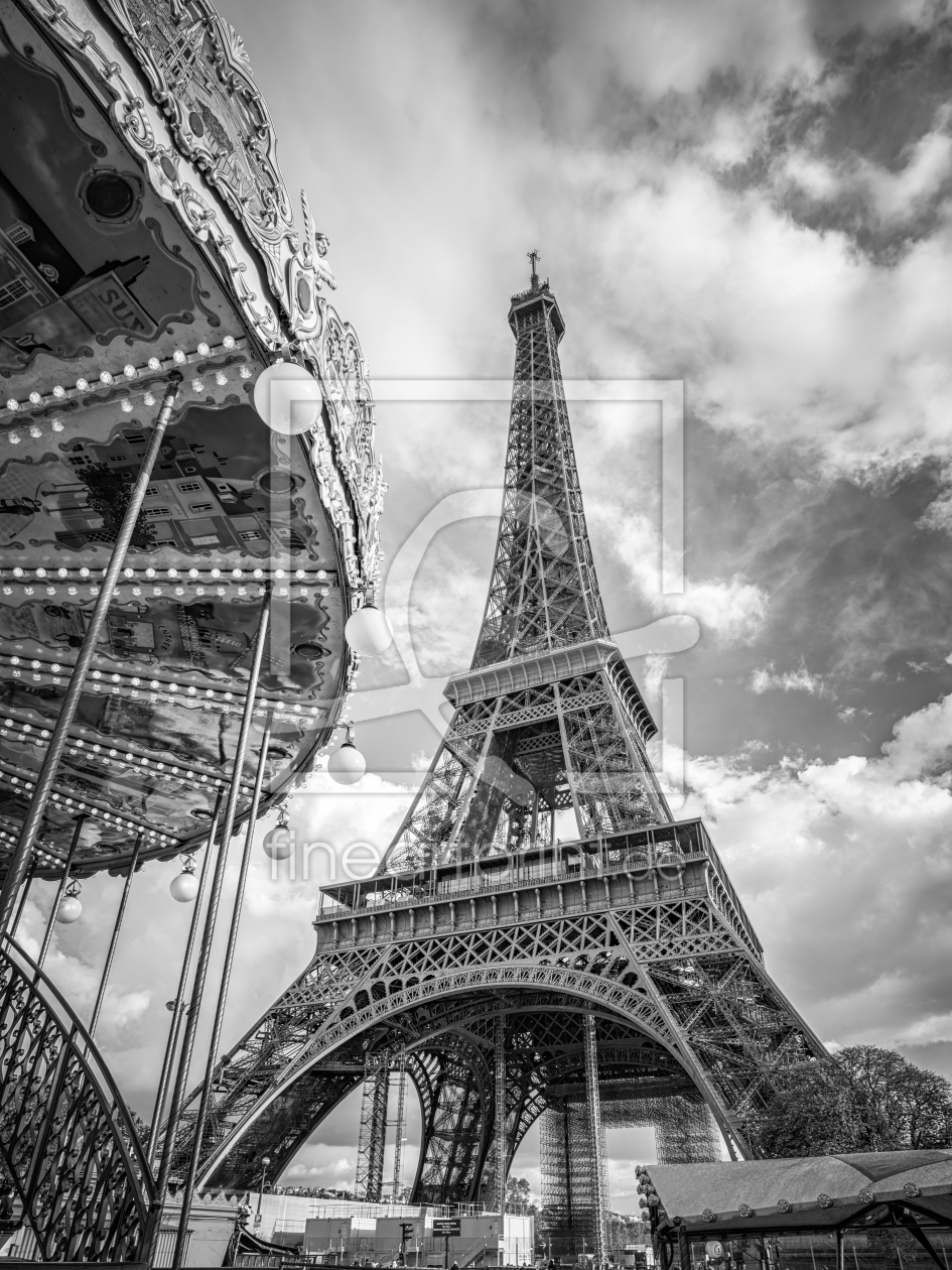 Bild-Nr.: 12504381 Eiffelturm und Karussell in Paris erstellt von eyetronic