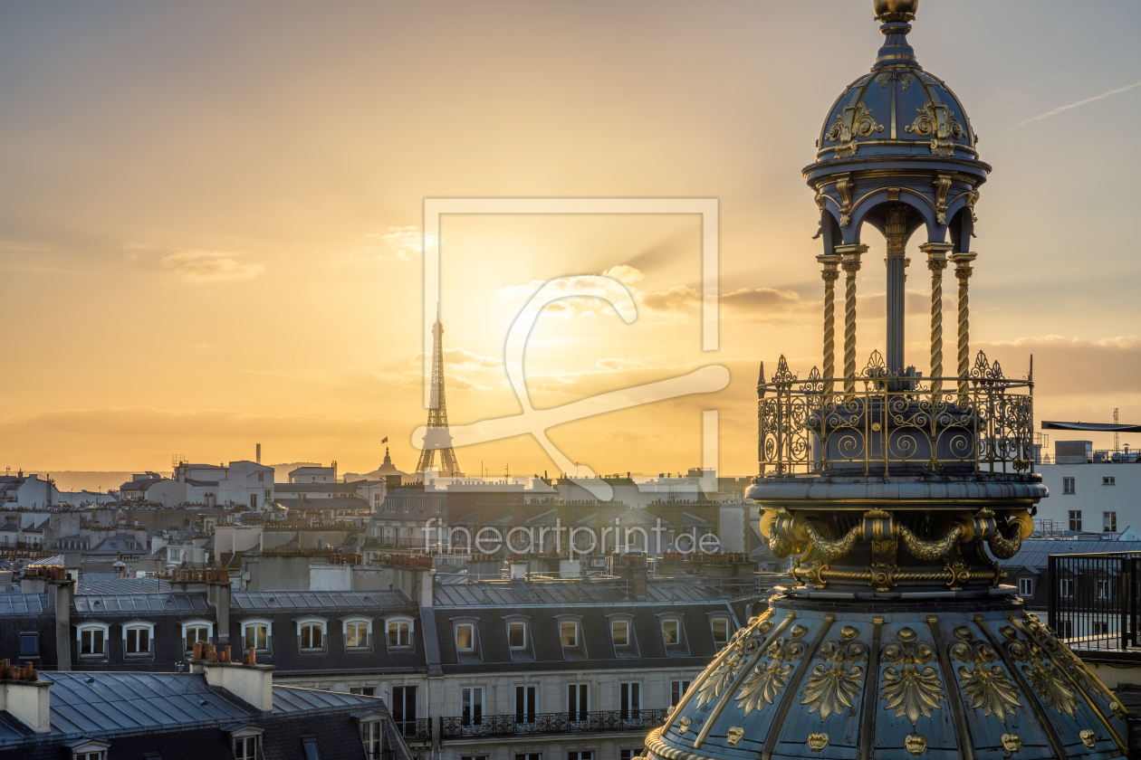 Bild-Nr.: 12505521 Blick auf den Eiffelturm bei Sonnenuntergang erstellt von eyetronic