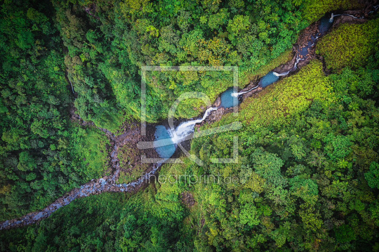 Bild-Nr.: 12538495 Guadeloupe Wasserfall Chute du Carbet im Dschungel erstellt von Jean Claude Castor