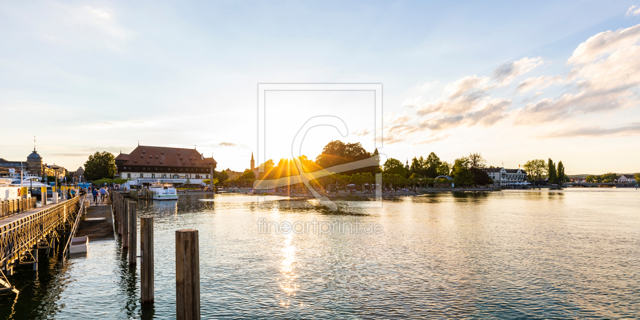 Bild-Nr.: 12587663 Hafen von Konstanz am Bodensee bei Sonnenuntergang erstellt von dieterich