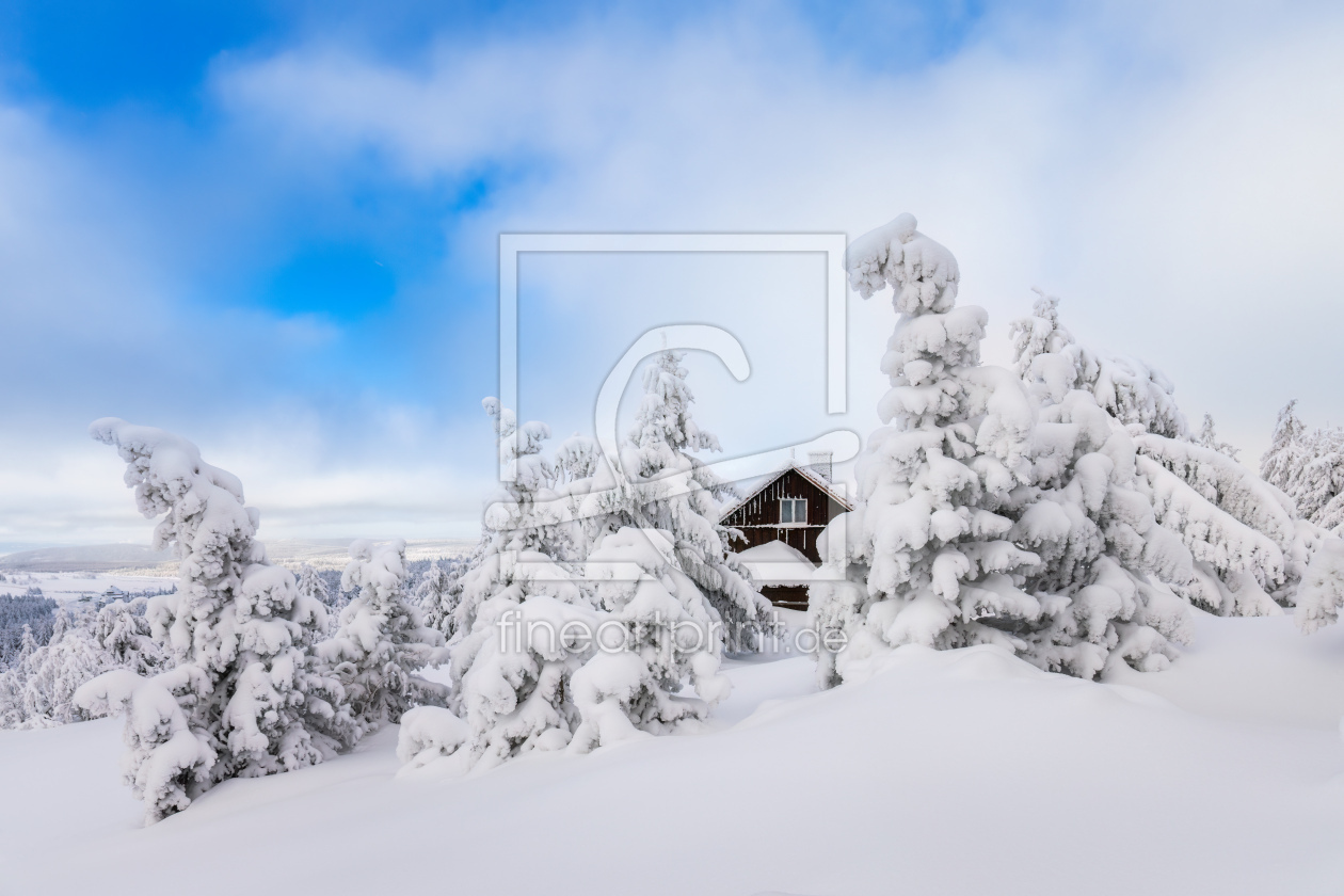 Bild-Nr.: 12684037 WinterhÃ¼tte im Erzgebirge erstellt von Daniela Beyer