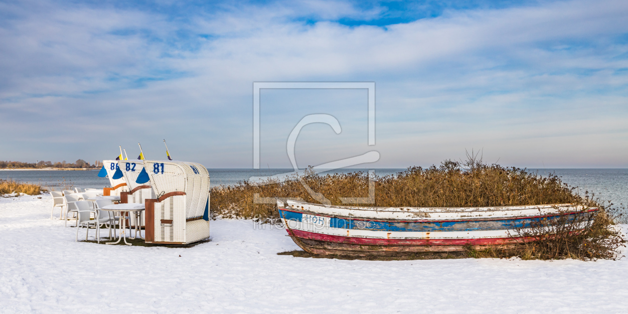 Bild-Nr.: 12685228 Schnee am Strand von Hohwacht erstellt von Ursula Reins