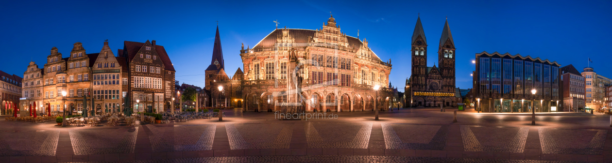 Bild-Nr.: 12687399 Bremer Marktplatz Panorama bei Nacht erstellt von eyetronic