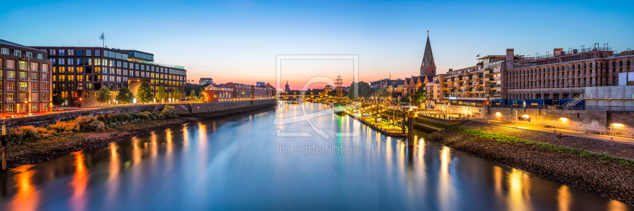 Bild-Nr.: 12687435 Bremen Panorama bei Sonnenuntergang erstellt von eyetronic