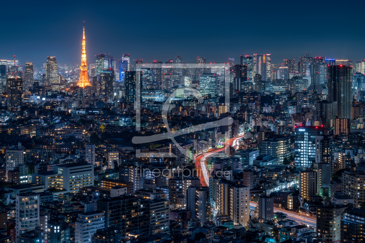 Bild-Nr.: 12702878 Tokyo Skyline bei Nacht erstellt von eyetronic