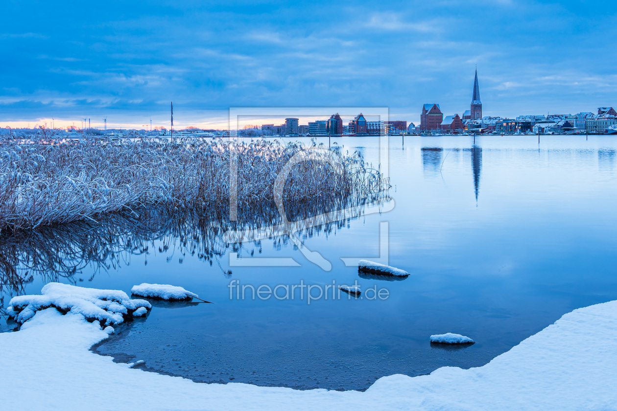 Bild-Nr.: 12703432 Blick Ã¼ber die Warnow auf Rostock im Winter erstellt von Rico KÃ¶dder