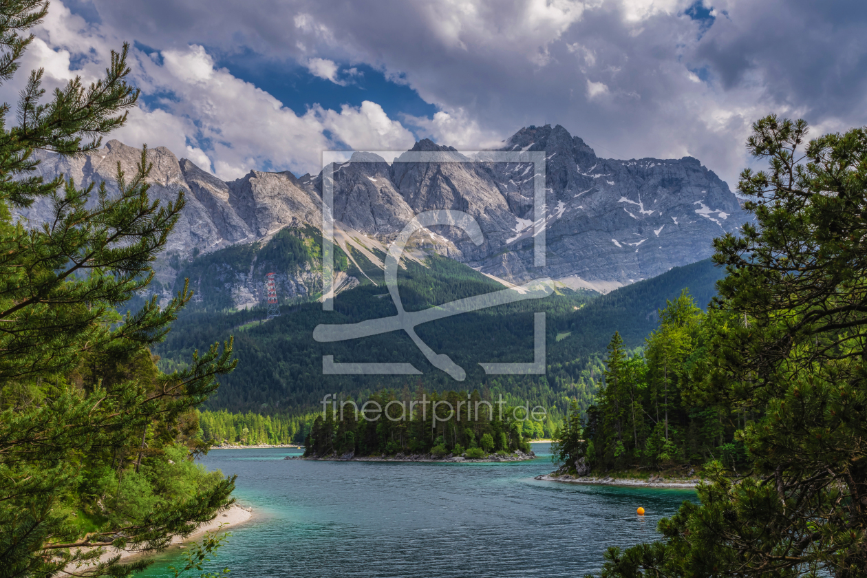 Bild-Nr.: 12724881 Eibsee mit  Panorama Zugspitzmassiv erstellt von uh-Photography