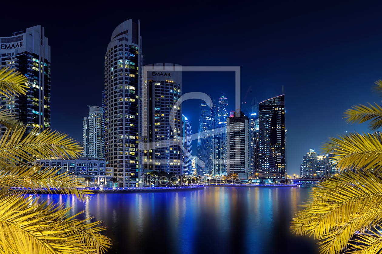 Bild-Nr.: 12726195 Dubai Marina - Skyline - Blaue Stunde erstellt von uh-Photography