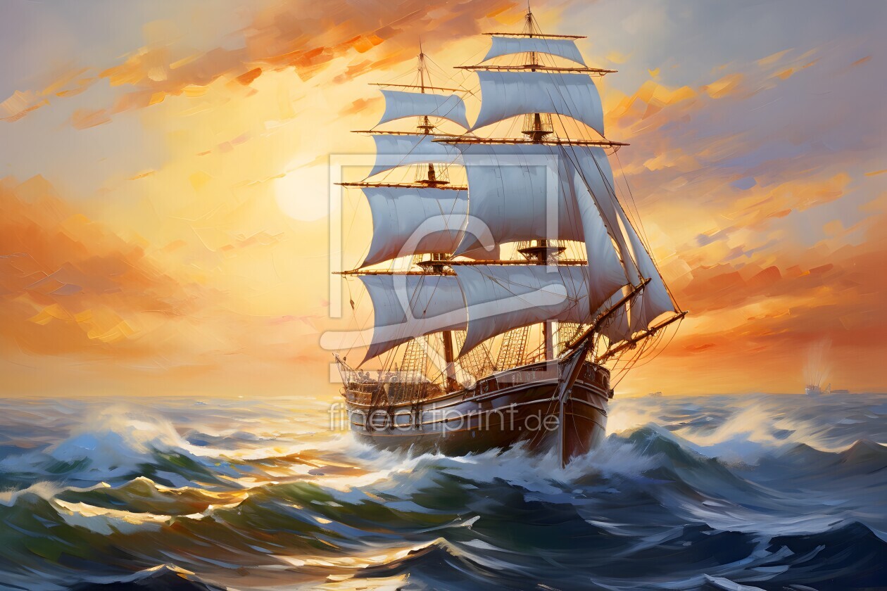 Bild-Nr.: 12738453 Segelschiff  KI-Malerei erstellt von Heike  Hultsch