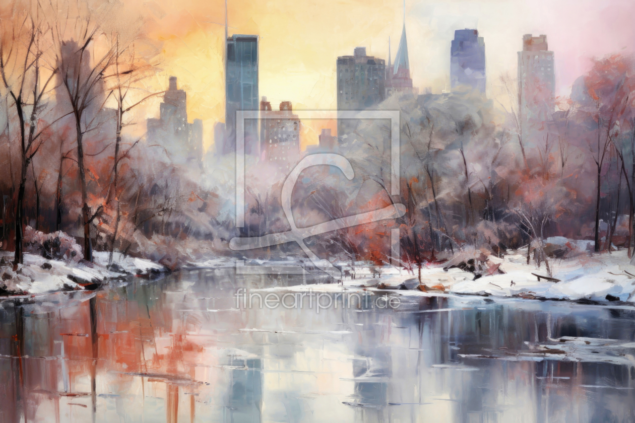 Bild-Nr.: 12767842 Central Park im Winter KI erstellt von ARTemberaubend