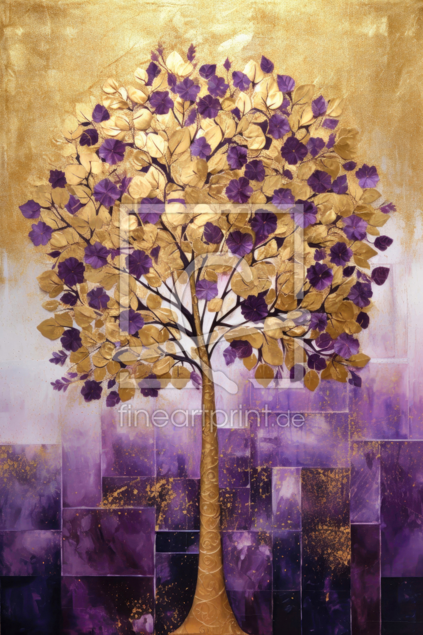 Bild-Nr.: 12767918 Baum in lila und gold erstellt von ARTemberaubend