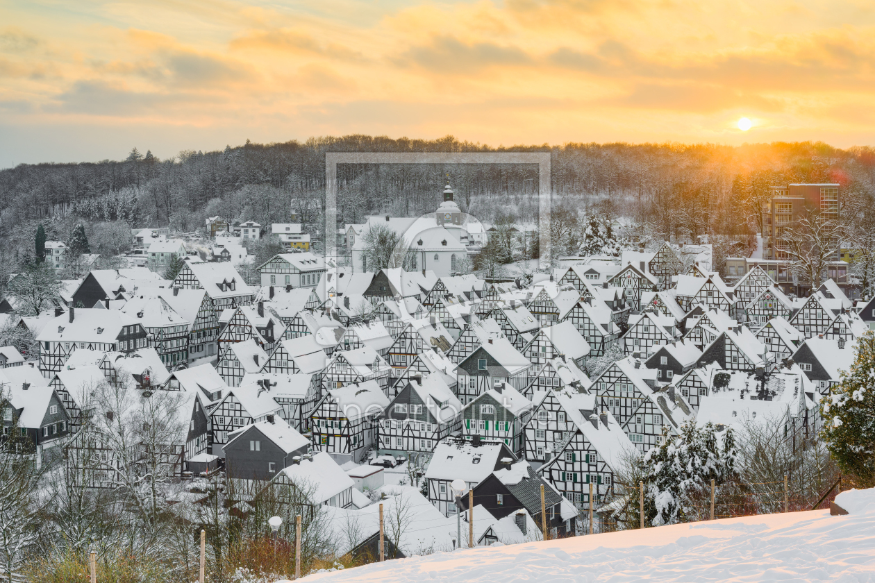 Bild-Nr.: 12800097 Freudenberg im Winter bei Sonnenuntergang erstellt von Michael Valjak