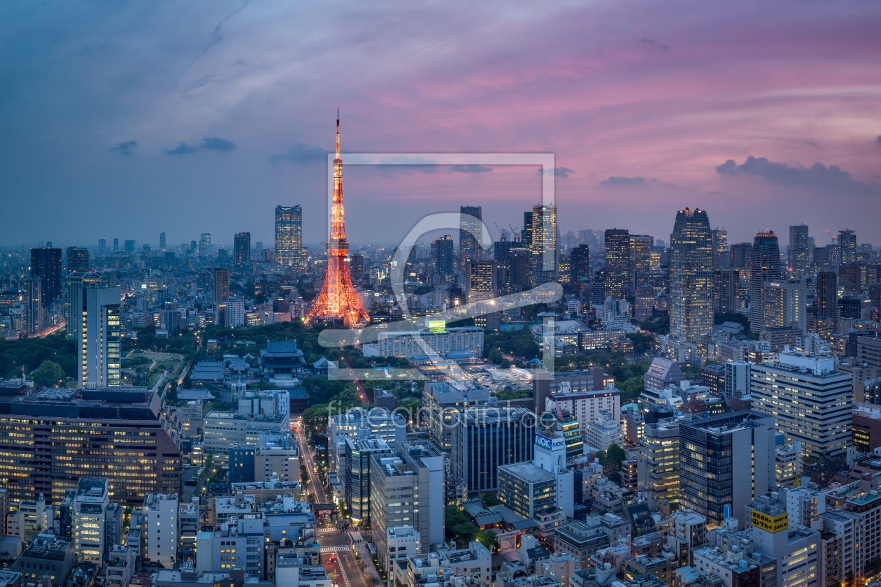 Bild-Nr.: 12813614 Tokyo Stadtansicht mit Tokyo Tower erstellt von eyetronic