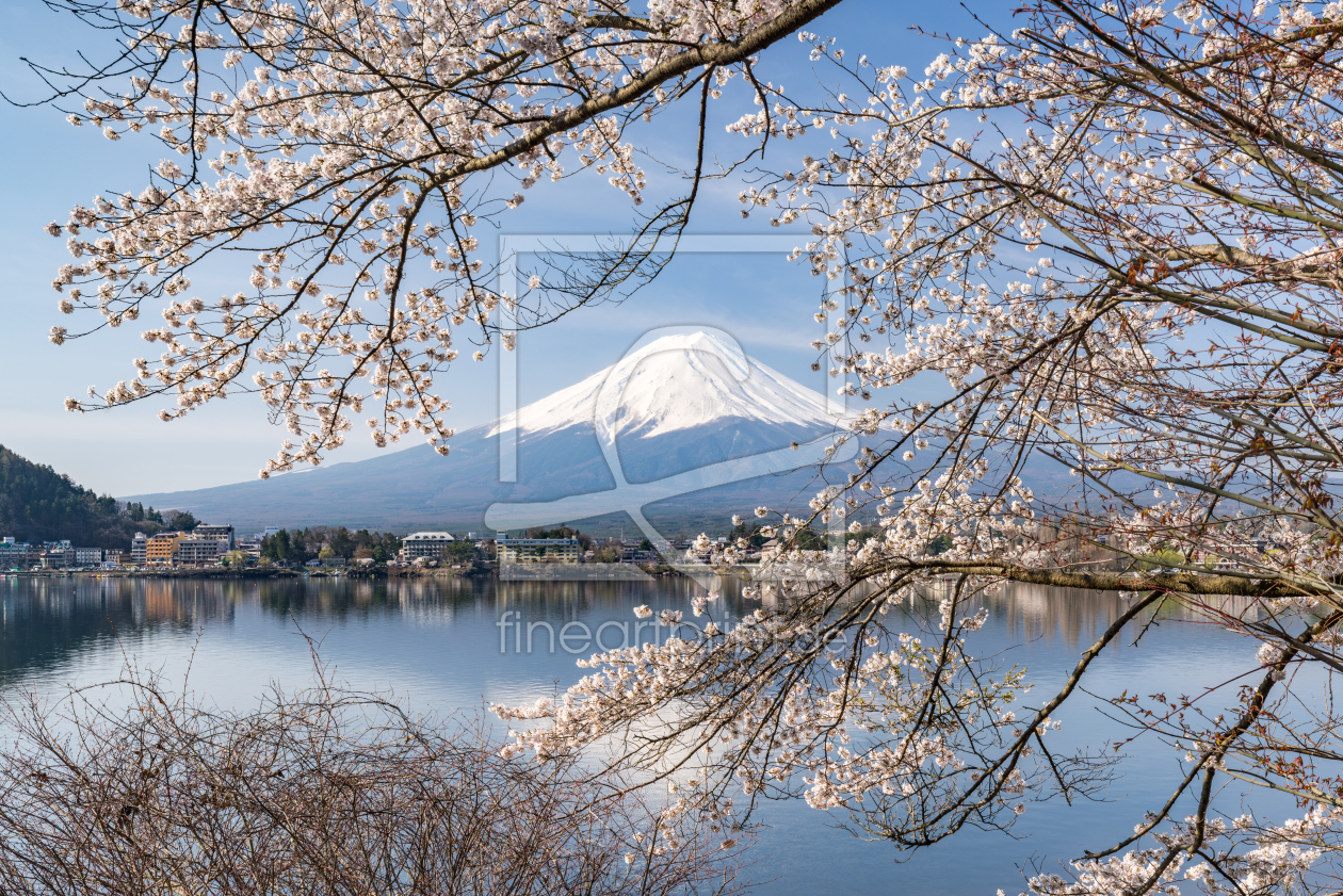 Bild-Nr.: 12813615 Berg Fuji und Kawaguchi See im Frühling erstellt von eyetronic
