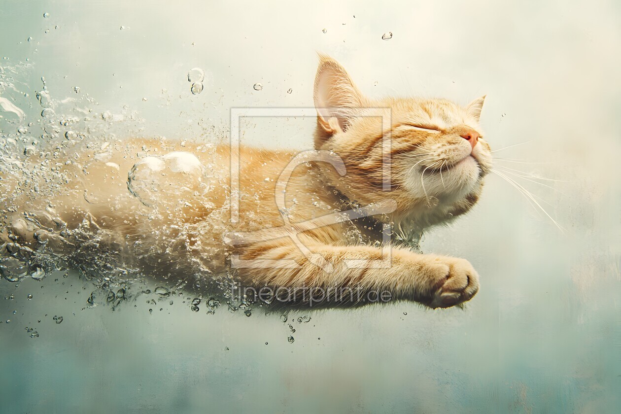 Bild-Nr.: 12839890 Katze auf Fischfang erstellt von Heike  Hultsch