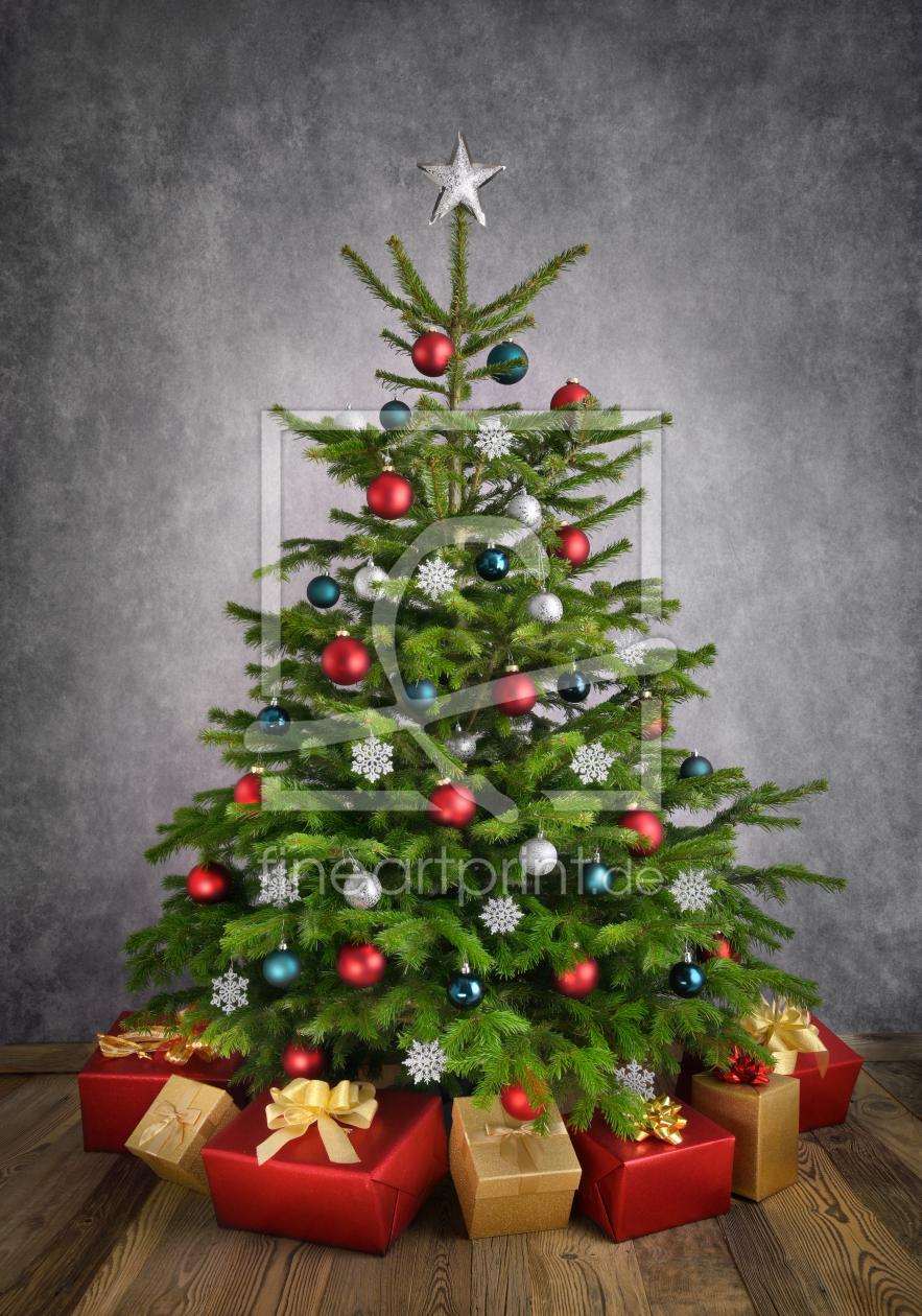 Bild-Nr.: 12845203 Geschmückter Weihnachtsbaum mit Geschenken erstellt von Smileus