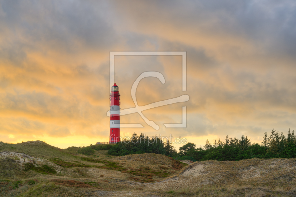 Bild-Nr.: 12846215 Leuchtturm auf Amrum bei Sonnenuntergang erstellt von Michael Valjak